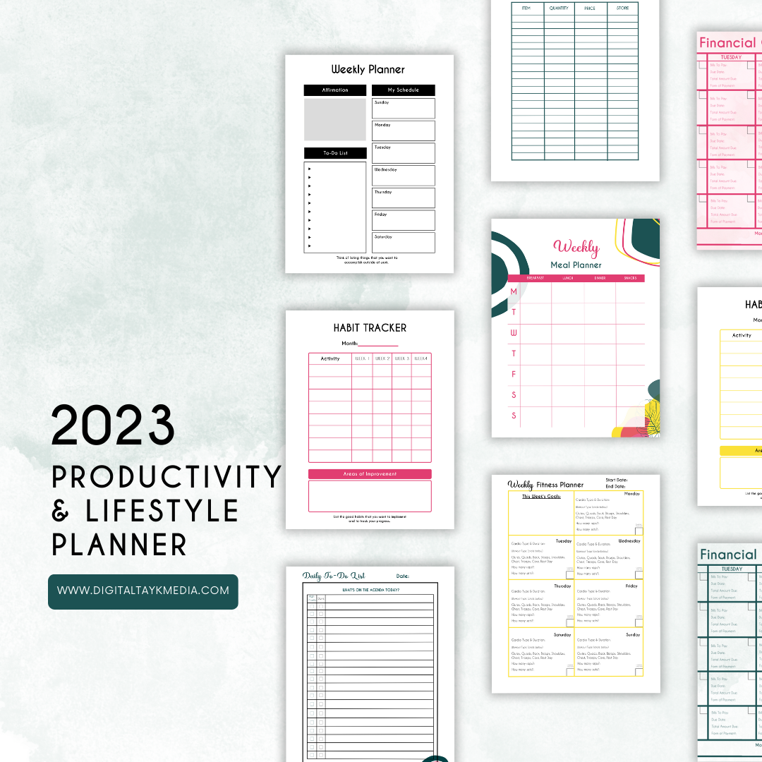 Digital Tayk Media: Productivity & Lifestyle Planner