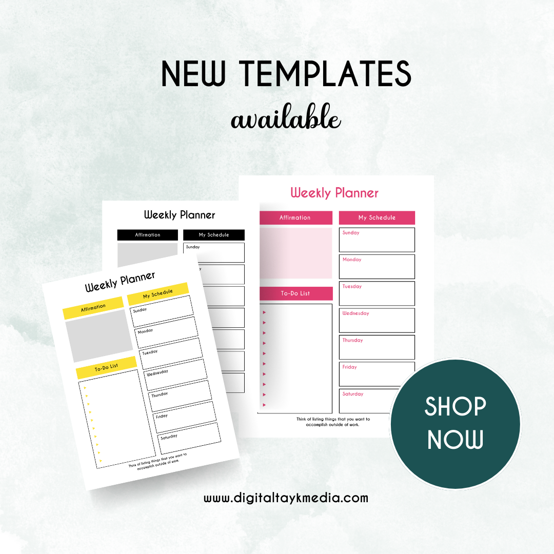 Digital Tayk Media: Weekly Planner